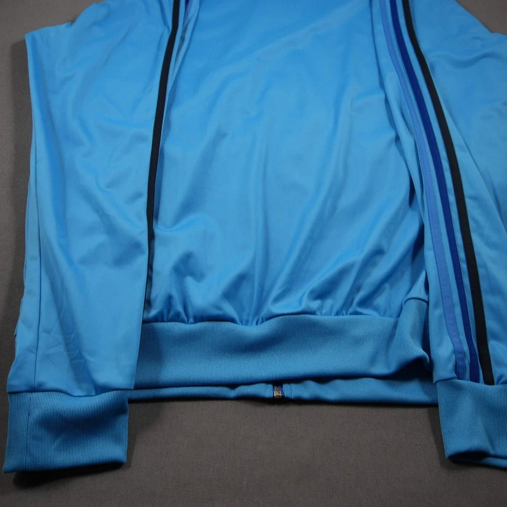 Adidas Ess 3S PES Full Zip Mock Neck Men Track Jacket 2XL Blue Black Argentina